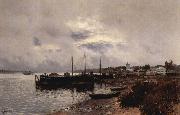 Isaac Levitan Shore France oil painting artist